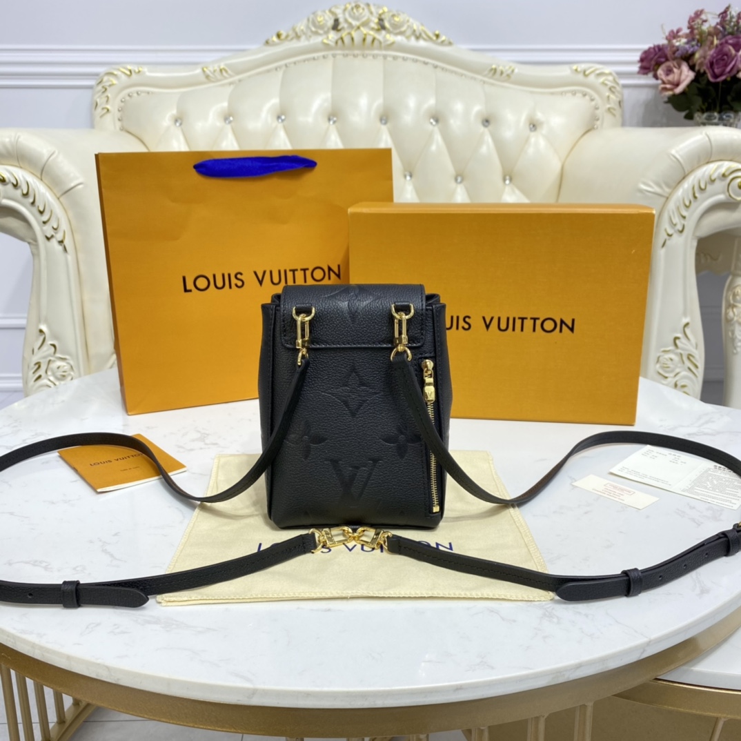 Louis Vuitton TINY BACKPACK Bag Monogram Empreinte M80596 Black